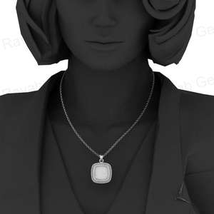 Pendentif à breloque en argent véritable 925 véritable 10x10mm pour pendentif en résine CZ Composants pour bijoux en résine CZ - Product Image 6