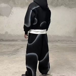 ชุดเสื้อมีฮู้ดแบบมีซิปสำหรับผู้ชายผ้าฟลีซเฮฟวี่เวทคุณภาพสูงออกแบบได้ตามต้องการ - Product Image 3