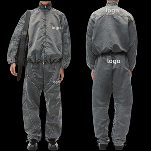 Conjunto Deportivo Urbano 100% Nailon, Bloques de Color Personalizados, Conjunto de 2 Piezas, Chaqueta y Pantalón, Cortavientos - Product Image 1