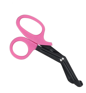 Ciseaux de pansement à poignée en plastique rose Ciseaux de toile d'infirmière Ciseaux de coupe à poignée en plastique en acier inoxydable allemand - Product Image 5