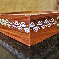 Boîte Masala en bois de manguier fabriquée à la main Organisateur d'épices économique Cuisine moderne Qualité supérieure Passe au lave-vaisselle Personnalisable