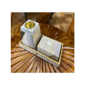 Wholesale Supplier Wooden Bakhoor With Box And Tray Attractive Design Incense Mabkhar Burner For Hotel Home