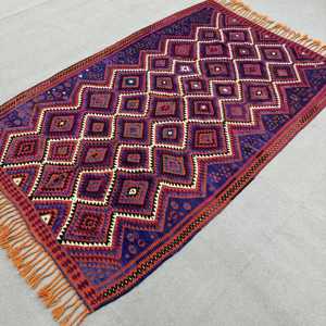 Alfombra Vintage de 4.1x7.3 pies, Alfombra Turca, Alfombra de Lana con Diseño Floral Azul - Product Image 2