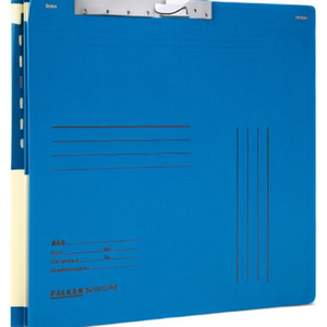Falken <b>A4</b> 320g/m Recycled Blue Manila Cardboard Hanging File <b>Folder</b> with Commercial Binding & Organizational Imprint - Product Image 3