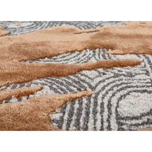 Alfombra Tra-15074 de Lana y Viscosa Hecha a Mano con Diseño Abstracto Rojo y Naranja para el Hogar, para Pasillo y Sala de Estar, Forma Rectangular - Product Image 3