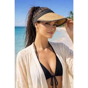 Casquette à visière tissée avec détails en zigzag camel, protection solaire, idéale pour un usage quotidien HSR2104 - camel2104 - Product Image 6
