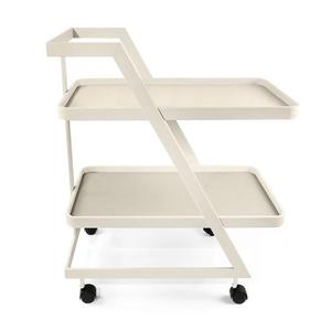 Iron Two Different Color <b>Serving</b> <b>Trolley</b> Cart With Industrial Charm Perfect for Bedroom Organization and Decor - Product Image 6