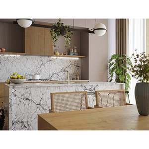 Unionstone Fusion White Sintered <b>Stone</b> Waterproof Modern Design Wall Application Big Slab Product - Product Image 2