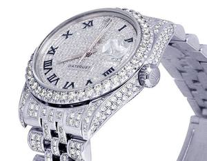 นาฬิกาสุดหรูสำหรับผู้ชายรุ่นลิมิเต็ด VVS Moissanite หน้าปัดโรมันประดับเพชรแบบญี่ปุ่นอัตโนมัติเคลื่อนไหวสไตล์ฮิปฮอปไอซ์ - Product Image 4