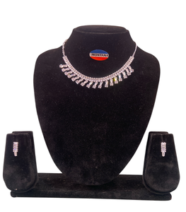 B31 élégant diamant mode ensemble de bijoux élégant classique Vintage collier boucles d'oreilles pour mariage anniversaire fiançailles parfait - Product Image 1