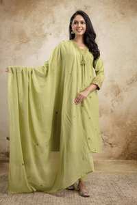 Bas Kurti en coton exclusif avec la collection Dupatta pour les vêtements indiens et pakistanais décontractés et de fête au tarif de gros - Product Image 2