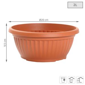 TERRA 2L. Vaso, dimensioni (mm) 200x200x95, colore terracotta - Product Image 3