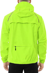 Unisex Waterproof Hard Shell Rain <b>Jacket</b> Windbreaker Hood Lightweight <b>Reflective</b> Packable Outdoor Running <b>Cycling</b> Hiking Zipper - Product Image 2