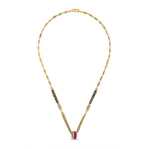 Urban Glow Modern Gold Mangalsutra <b>Fine</b> Beaded <b>Necklace</b> - Product Image 2