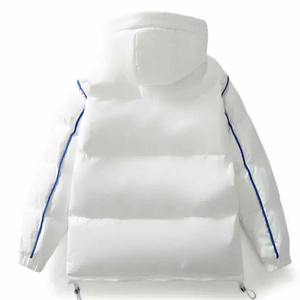 Chaqueta acolchada de invierno de alta calidad para hombre, Abrigo con capucha de gran tamaño acolchado con estampado personalizado y cierre de cremallera de Material suave - Product Image 2