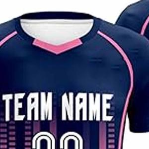 Uniformes de football en gros d'usine vêtements de sport col en V classique 100% T-shirts en polyester maillot de football à sublimation personnalisée - Product Image 2