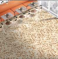 Carreaux de sol en porcelaine gris, aspect terrazzo moderne, finition mate émaillée, antidérapants et résistants à l'usure, 600x1200mm, du fabricant-exportateur