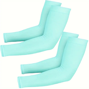 Conjuntos de calentadores de brazo sin costuras para deporte unisex, transpirable, ciclismo, correr, protección solar personalizada - Product Image 1