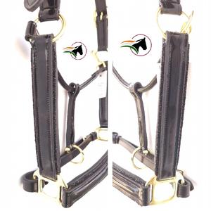 Cheval Luxe Halter Qualité Cuir PP Matériel avec Quincaillerie Supérieure Cristaux de Roche Fins sur le Nez Pièce de Joue Nez Conique Design - Product Image 2