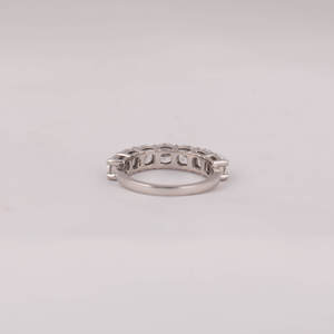 Luxueux 14KT plaqué or massif alliance de mariée Style classique 7 coussin coupe laboratoire cultivé diamant IGI certifié anniversaire - Product Image 5