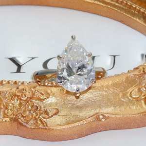 แหวนแต่งงานแบบปรับแต่งได้ทูโทนสีเงินสีทอง925ประดับเพชรด้านหลังประดับเพชรประดับเพชรเพชรเพชรเพชรแบบปรับแต่งได้สำหรับผู้หญิง - Product Image 4