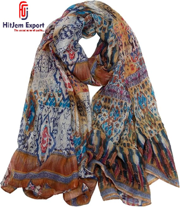 Haute qualité personnalisé impression numérique foulards tissu blanc étiquette service commandes en gros bas quantité minimale de commande idéal pour le marketing de marque - Product Image 6