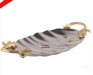 Acero inoxidable con acabado plateado de metal de aspecto único con mango de diseño dorado para restaurante y bar de hotel - Product Image 1