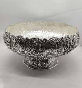 Bol de service élégant pour ustensiles de cuisine hôtel Restaurant Fruits soupe bols de service argent et or plateau en aluminium service de salade - Product Image 3