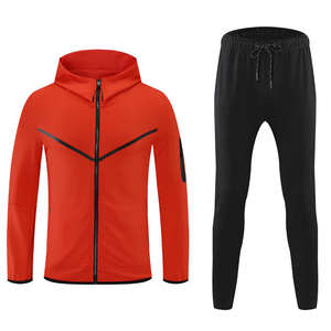 Survêtements avec logo personnalisé pour hommes Vente en gros Ensemble veste et sweat à capuche 2 pièces Costume de jogging d'hiver à impression numérique avec fermetures éclair - Product Image 2