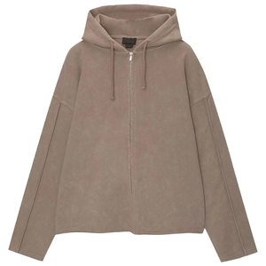 Sudadera con Capucha y Cremallera para Hombre, Bordada, de Forro Polar, Cálida para Invierno, Suave, Informal, Resistente, para Uso Diario, Urbana - Product Image 1