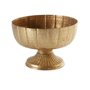 Cuencos de utensilios de cocina Diseño antiguo Cuenco de exhibición y servicio de alimentos de metal Color dorado Espejo pulido Uso de restaurante y hotel - Product Image 1