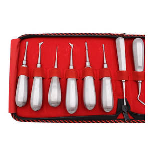 Pinzas de extracción de dientes para elevador Dental, herramientas de odontología curvadas de acero inoxidable, 13 unidades - Product Image 5