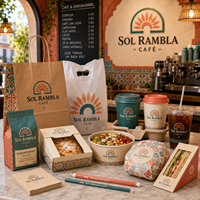 Gobelets à café personnalisés AT PACK avec couvercles, emballage personnalisé pour les marques de cafés, sacs, boîtes, serviettes, solution d'emballage complète