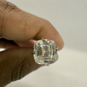 พลอยนาลินคุณภาพสูงพลอยสีขาวไม่มีสีธรรมชาติระดับสากลเบาะ3.18cts เพทายตัดอัญมณีศรีลังกาสำหรับทำเครื่องประดับ - Product Image 4