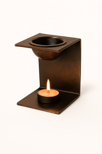 ที่ใส่ธูปสีดำและสีทองทันสมัยพร้อมฝาปิดทองเหลืองสำหรับธูปหอม ตกแต่งบ้านและผ่อนคลาย แท่นอโรมาเธอราพีที่หรูหรา - Product Image 3