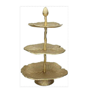 Cast Aluminum Metal Leaf Shaped Tree <b>Tier</b> <b>Cake</b> <b>Stand</b> - Product Image 1