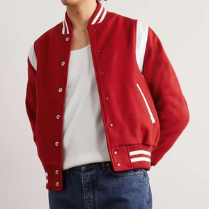 Vestes d'université de luxe au design personnalisé Veste de baseball pour hommes Veste d'université Letterman à manches en cuir pour hommes - Product Image 2