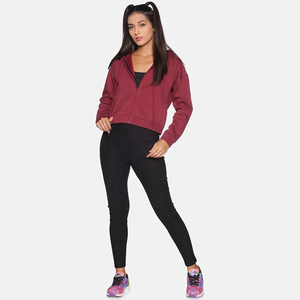 2025 Conjunto corto con capucha y logotipo personalizado de dos piezas para mujer Sudadera con capucha y cremallera para mujer - Product Image 4