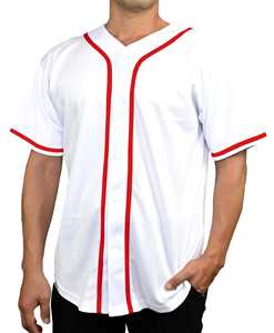 Maillots de baseball pour hommes grande taille en gros, uniformes de baseball vierges pour sublimation, respirants, anti-transpiration, à boutons - Product Image 3