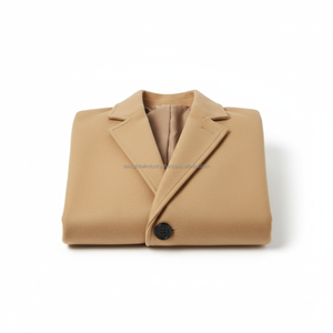 Abrigo de lana de camello personalizado para hombre, fabricante de ropa de abrigo de invierno OEM y de marca privada - Product Image 5