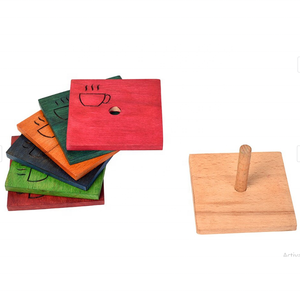 Juego de Posavasos Premium de Estilo Clásico, Duraderos, Elegantes, de Madera, Antideslizantes, Ecológicos, Cuadrados, de 10 mm de Grosor, para el Hogar y Hoteles - Product Image 2