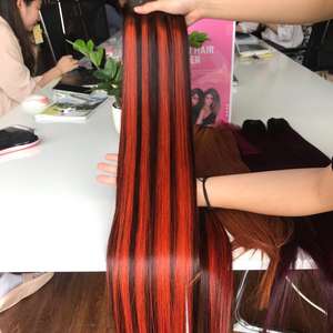 ผมแท้เวียดนามแบบตรงธรรมชาติ  ความยาว 30 นิ้ว  คุณภาพเยี่ยม  จัดเรียงเกล็ดผม  แบบซุปเปอร์จีเนียส วีฟท์  สำหรับร้านขายสีผม - Product Image 1