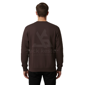 High Quality 100% Cotton Winter Plain Dyed Long Sleeve Pullover Mens Sweatshirt Customized Blank Crewneck Streetwear Oversized - Product Image 2