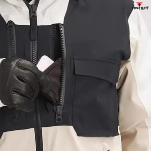 แจ็กเก็ตสกีสำหรับผู้ชายกันน้ำกันลมพิมพ์ลายมีซิปขนาดพิเศษ - Product Image 6