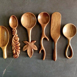 ชุดช้อนอบอะคาเซียธรรมชาติจากเวียดนามยาวสำหรับคนส่วนผสมแห้งเสิร์ฟเค้กขนมอบที่บ้านร้านอาหาร - Product Image 1