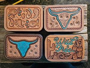 Sang Trọng Phương Tây Hộp Da Tóc Trên Ẩn Đồ Trang Sức Đầu Bò Công Cụ Mỹ Phẩm Túi Dễ Dàng Lưu Trữ Tổ chức Cowgirl Thời Trang Trường Hợp - Product Image 3