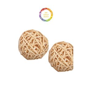 Grandes boules en rotin naturel pour décoration vintage et jouets pour animaux de compagnie faits à la main au Vietnam avec taille personnalisée et options de couleur - Product Image 5