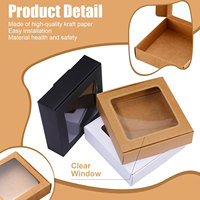 Boîtes en carton personnalisées imprimées en relief avec fenêtre transparente pour petits cadeaux, emballages de bonbons, savons, mini friandises, chocolats, bijoux, étiquettes