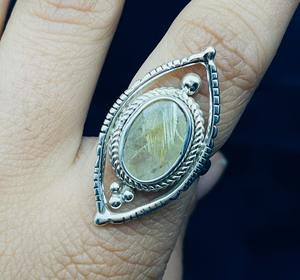 แหวนพลอยควอทซ์พลอยทับทิมสีทองธรรมชาติสำหรับผู้หญิงเพชรเจียระไนทรงรีสำหรับงานแต่งงานและงานเลี้ยง - Product Image 1