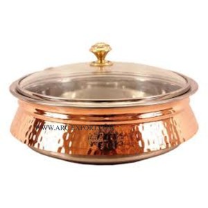 Hammered Designing and Work Casserole Serving Dish Kitchen Ware Dinnerware Food Serving Hot <b>Pots</b> Home Dining Table Hot <b>Pot</b> - Product Image 3